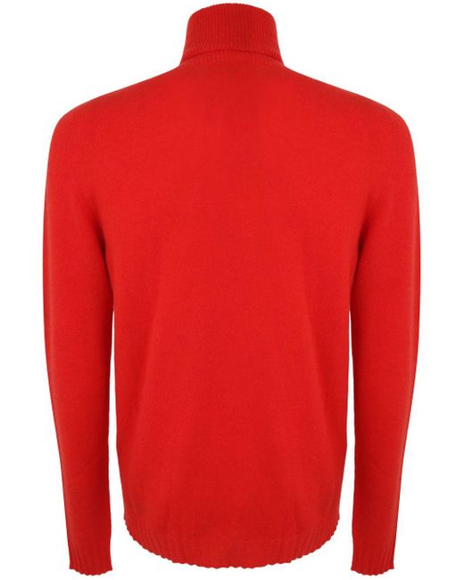 MD75 Red Cashmere Turtle Neck Sweater for men