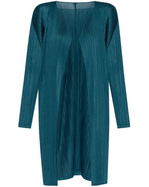 Pleats Please Issey Miyake Blue Monthly Colors: January Cardigan