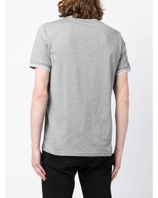 Fred Perry Gray Fp Twin Tipped T-shirt Clothing for men