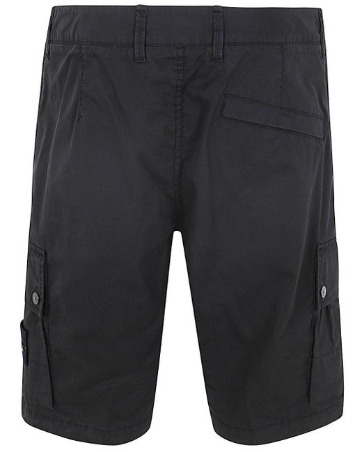 Stone Island Gray Slim Shorts for men