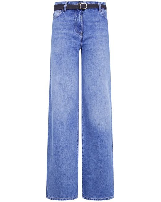Elisabetta Franchi Blue Jeans Wide Leg "Pj20N66E2"