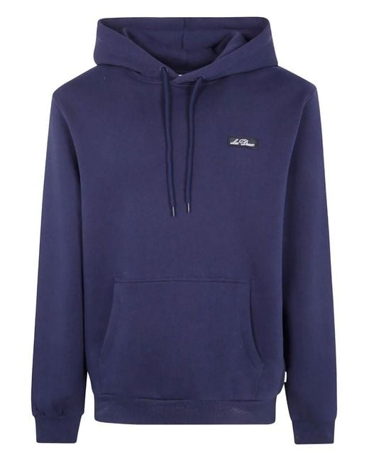 Les Deux Blue Patch Hoodie for men