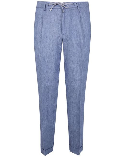 Barba Napoli Blue Roma Chino Trousers for men