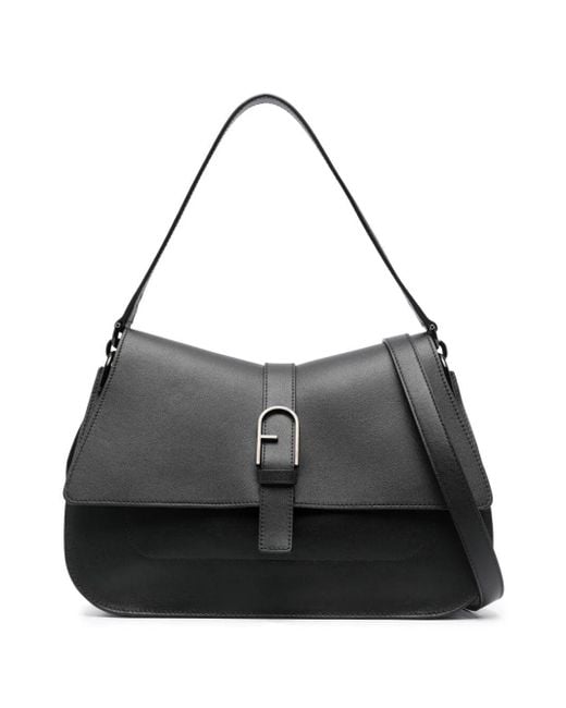 Furla Black Flow Large Top Handle Bags