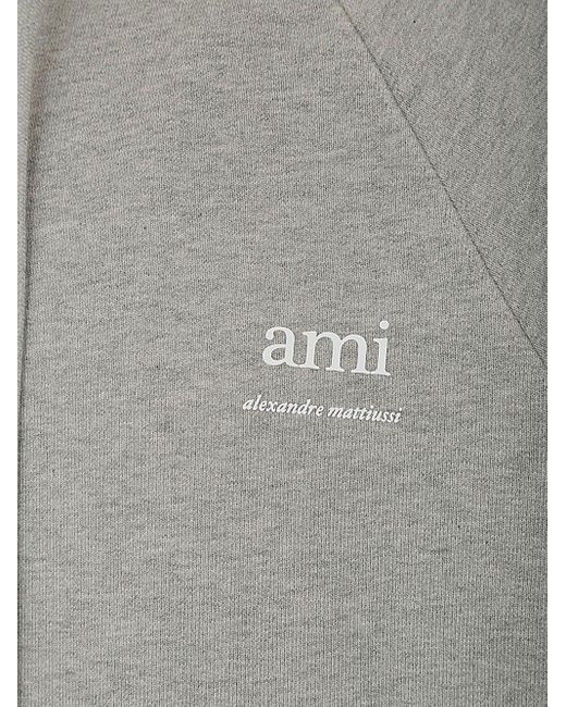 AMI Gray Hoodie Ami Am for men