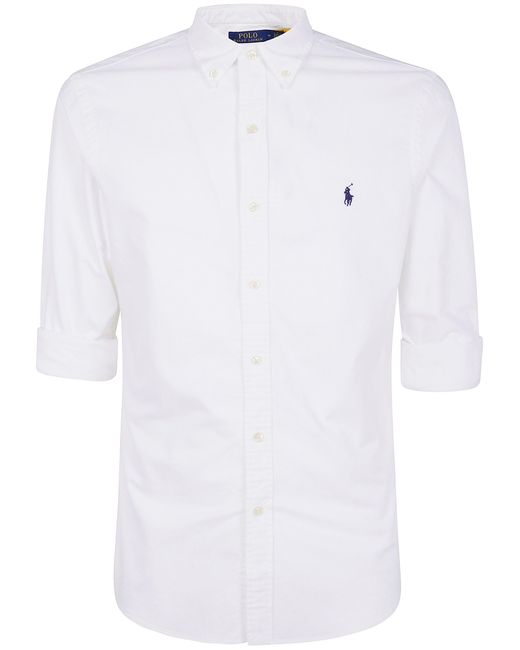 Polo Ralph Lauren White Long Sleeve Sport Shirt for men