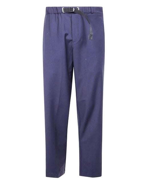 White Sand Blue Long Classic Trousers for men