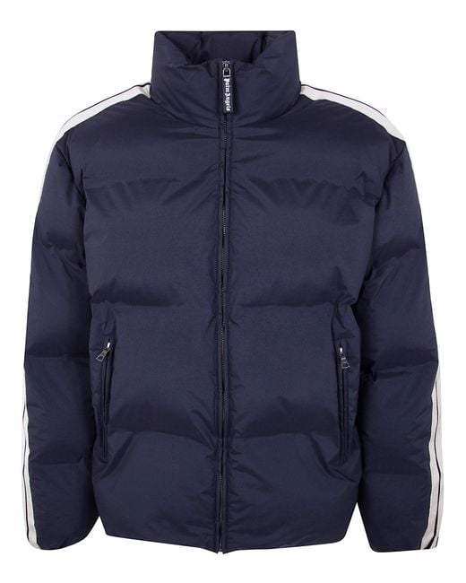 Palm Angels Blue Classic Logo Track Down Jacket for men