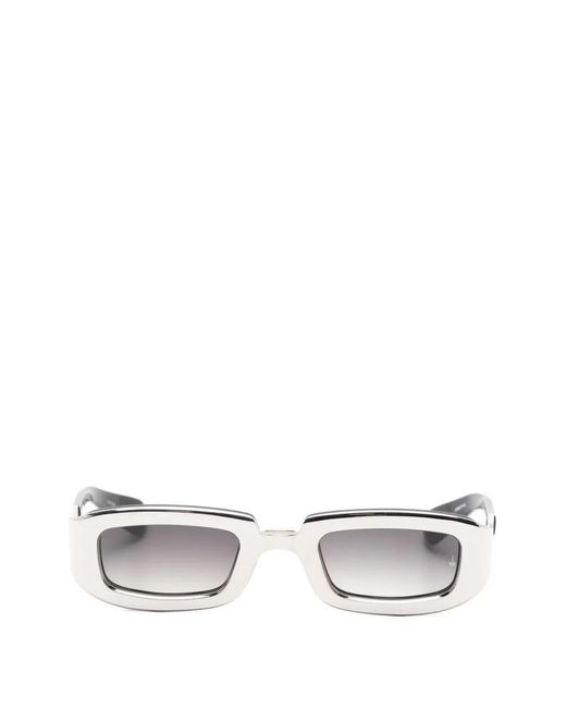 Jacques Marie Mage White Ryder Sunglasses By