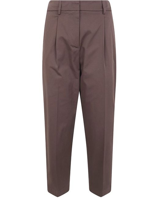 DR. HOPE Brown Elastic Waist Trousers
