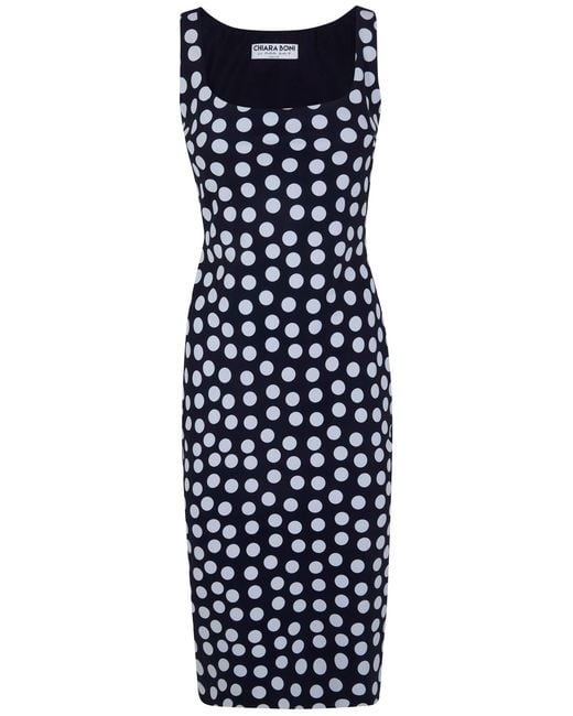 La Petite Robe Di Chiara Boni Blue "Gilia" Print Jersey Dress
