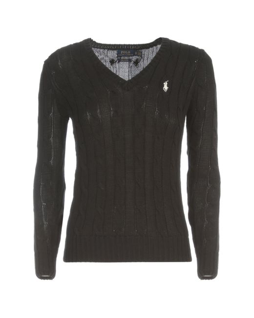 Polo Ralph Lauren Black V Neck Sweater