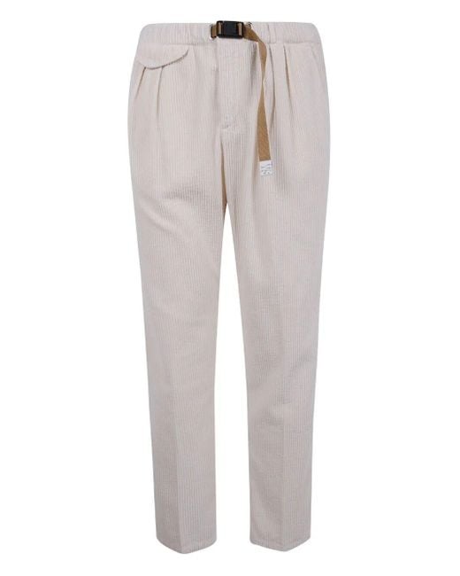 White Sand Gray Long Classic Trousers for men