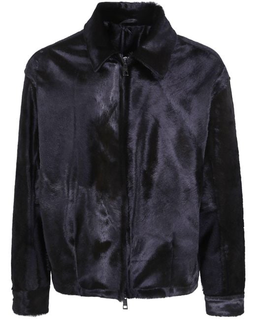 Giorgio Brato Black Jacket Horse Hair "Horse Hair Jacket" for men