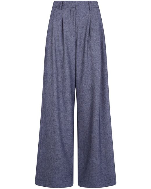 DR. HOPE Blue Pants Wide Leg Trousers