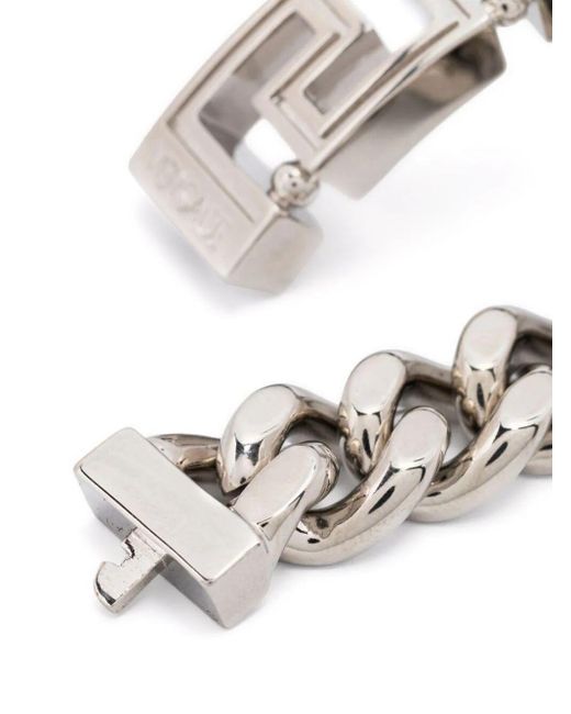 Versace White Greca Chain Bracelet for men