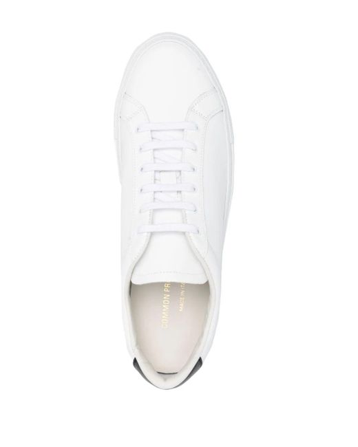 Common Projects White Retro Classic Leather Sneakers for men