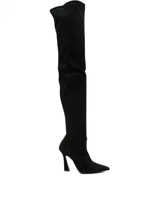 Stuart Weitzman Black "Ultravinnie" Boot 100