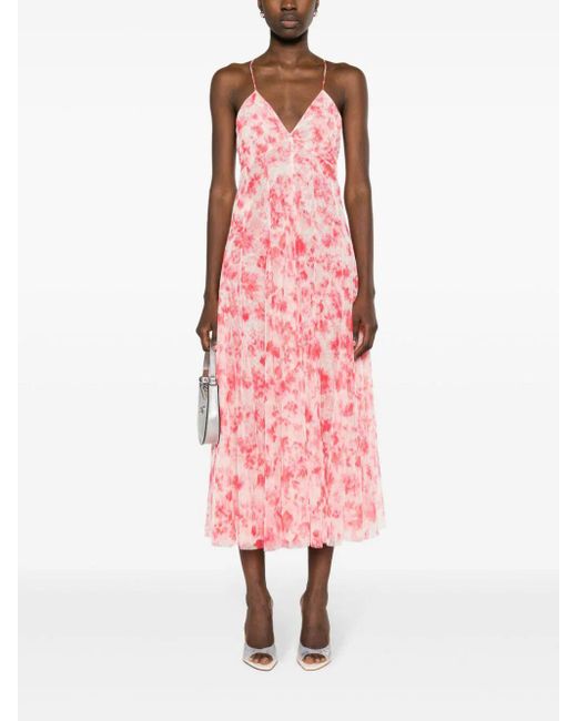 Philosophy Pink Sleeveless Printed Long Dress