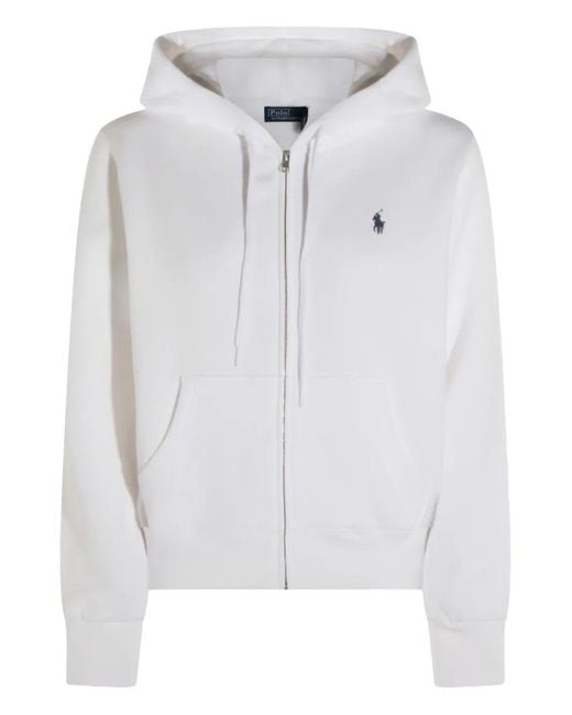 Polo Ralph Lauren White Sweatshirt Full Zip "Knit"