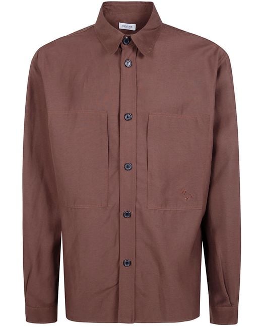 Laneus Brown Overshirt for men