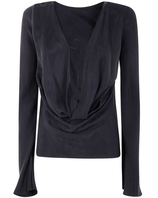 By Malene Birger Blue Top Long Sleeve "Laura"