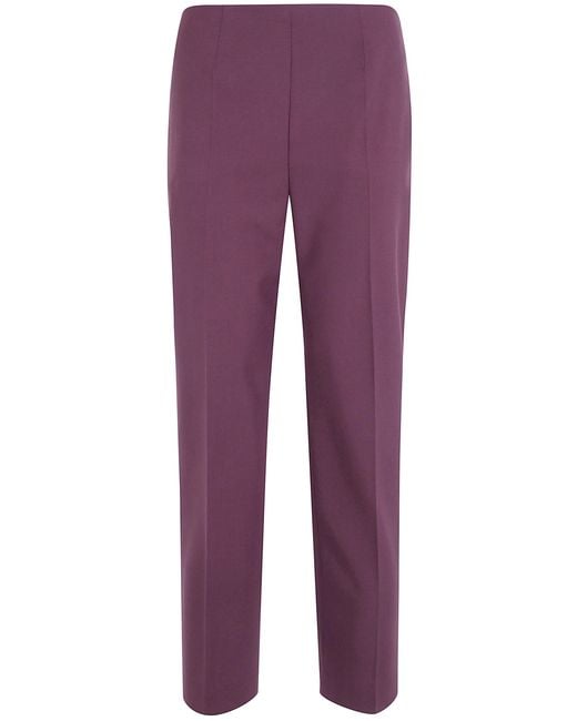 Alberta Ferretti Purple Trousers Wool Blend "Tropical Wool"