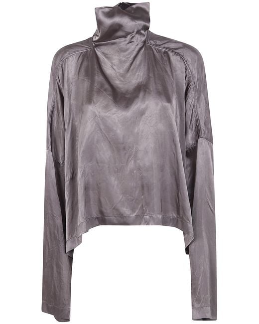 Rick Owens Gray "Jumbo Tabard Cropped" Top