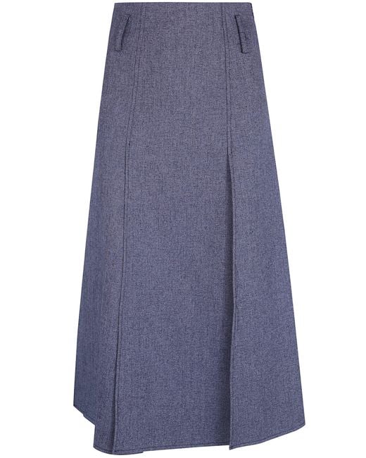 DR. HOPE Blue Skirt High Slit "4893.4403 99 Anthracite"