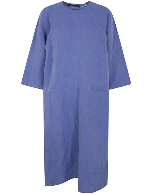 Sofie D ́hoore Blue Diya Relaxed Raglan Sleeve Dress With Patch Pocket