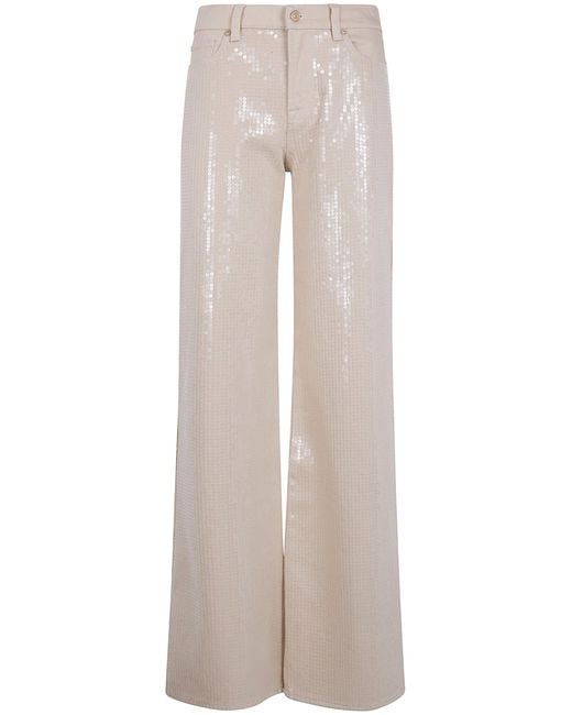 7 For All Mankind Multicolor "Lotta" Radiance Wide Leg Jeans