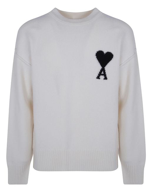 AMI Gray Sweater Crewneck "Quota Ami De Coeur"
