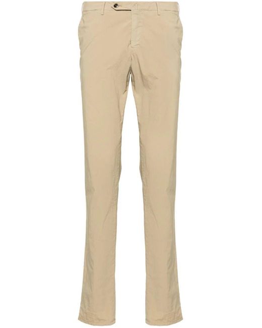 PT01 Natural Double Dye Stretch Light Popeline Slim Flat Front Pants for men