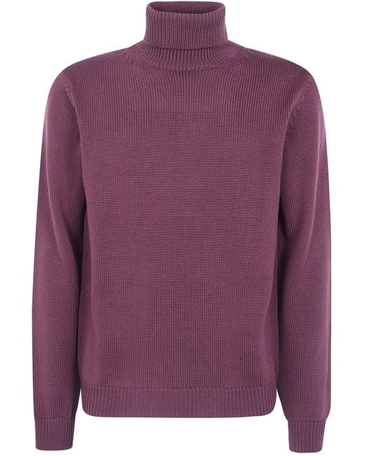 Nuur Purple Sweater Long Sleeves "Turtle Neck" for men