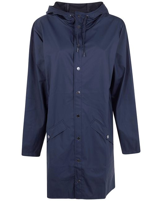 "W3" Long Jacket di Rains in Blue