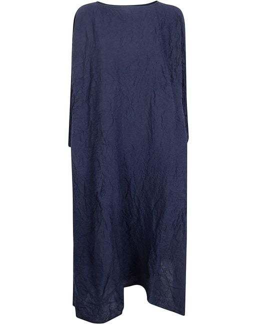 Daniela Gregis Blue Spicchi Midi Dress
