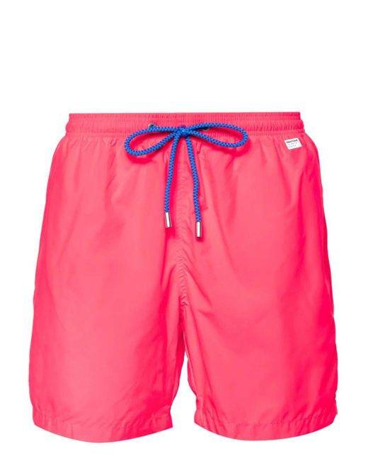 Mc2 Saint Barth Pink X Pantonetm Drawstring-waist Swim Shorts for men