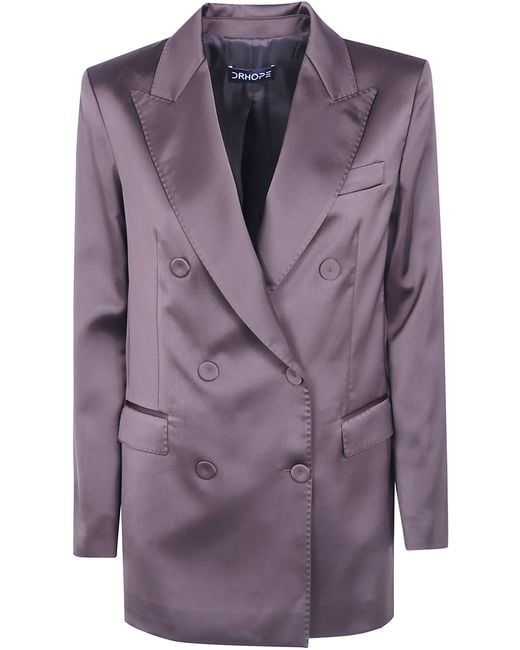 DR. HOPE Purple Jacket Double Breasted "4731.4331 300 Coffee"