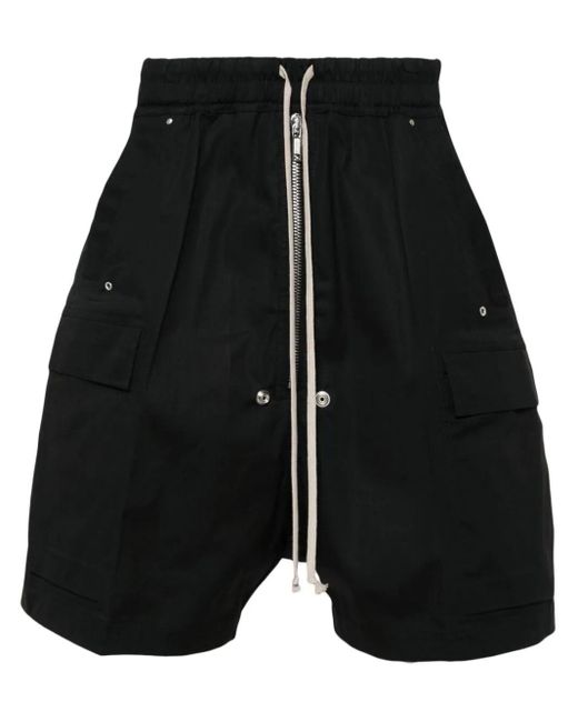 Rick Owens Black Cargobela Shorts Clothing for men