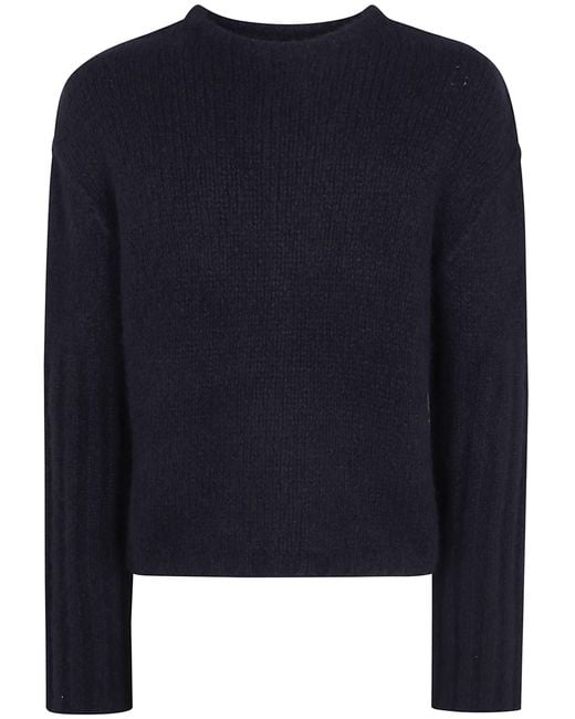 Rick Owens Blue Sweater Round Neck "Ru02F4631.Kwsse 09" for men