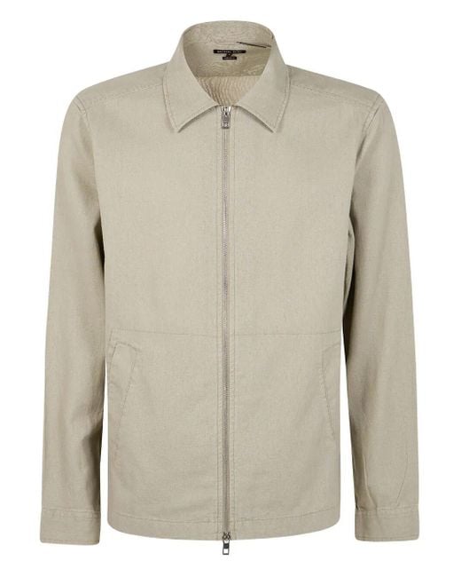 Michael Kors Natural Long Sleeves Linen Cotton Jacket for men