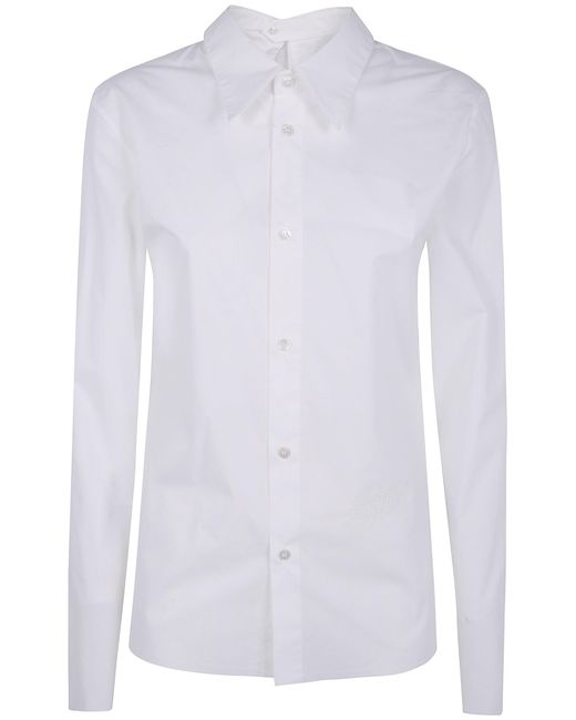 MM6 by Maison Margiela White Long-Sleeved Shirt