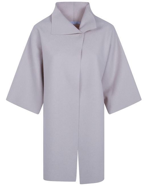 Harris Wharf London Blue Coat Main Feature "Kimono Mantle"