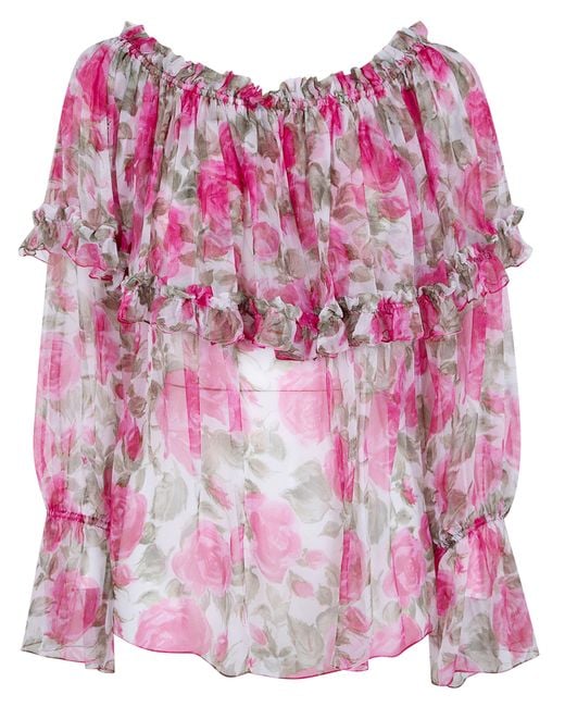 Chloé Pink Floreal Shirt