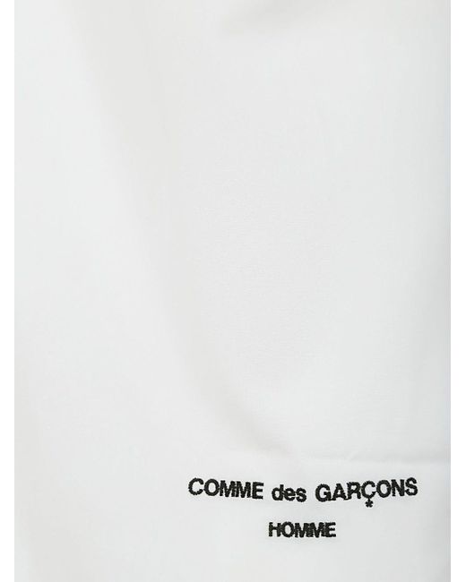 Comme des Garçons White Iconic Cotton Shirt With Logo for men