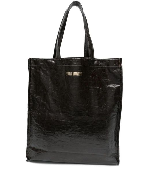 Uma Wang Black Small Canvas Tote Bag