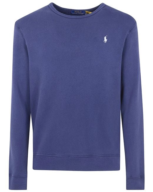 Polo Ralph Lauren Blue Round Neck Classic Sweatshirt for men