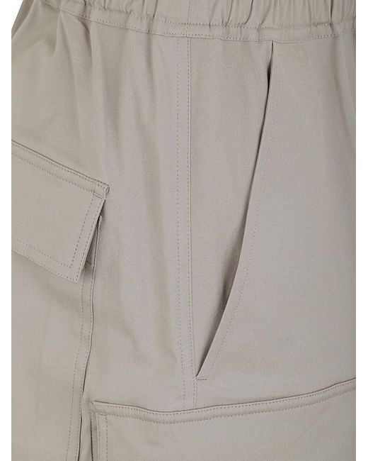 Rick Owens Gray Cargo Cropped Trousers Clothing for men