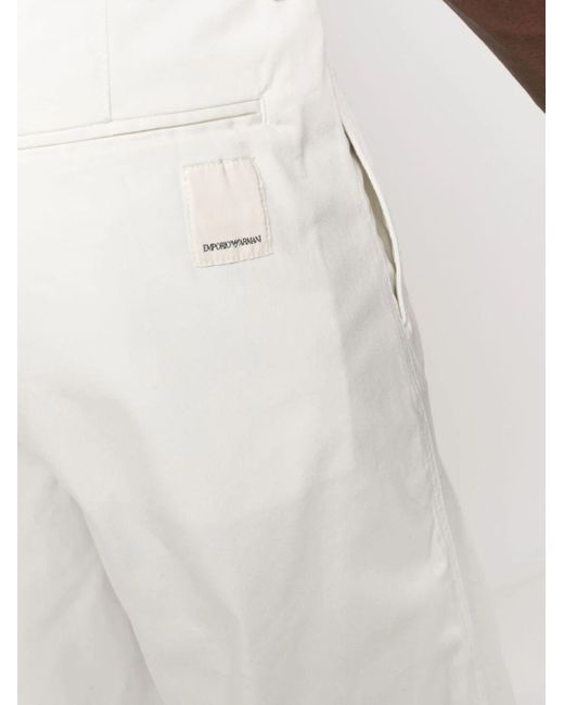 Emporio Armani White Sustainable Collection Straight-leg Trousers for men