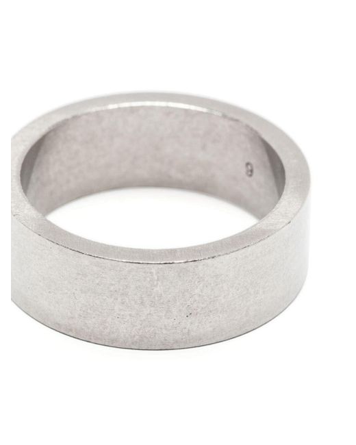 Maison Margiela White Ring With Engraved Logo for men